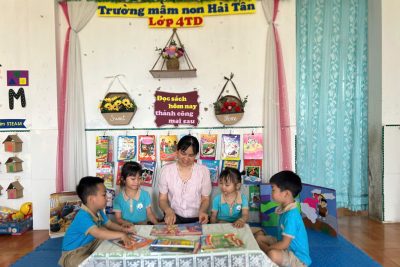 Trường Mầm non Hải Tân hưởng ứng ngày sách và văn hóa đọc Việt Nam